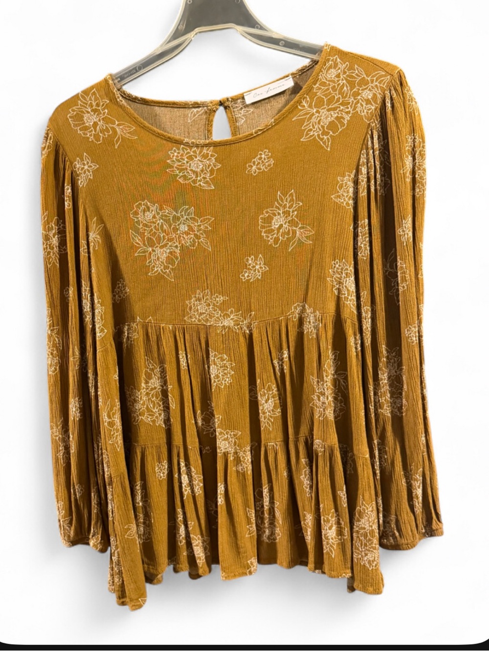 Ces Femme Floral Tiered Peasant Top